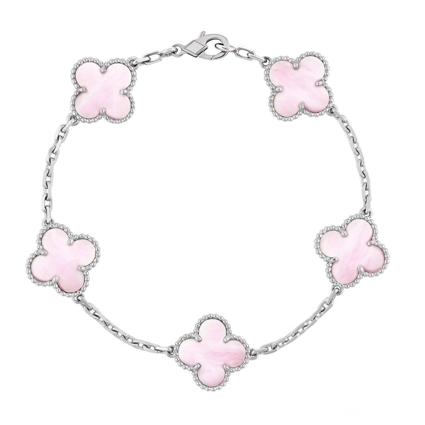 Bracciale con ciondoli | Argento/Rosa