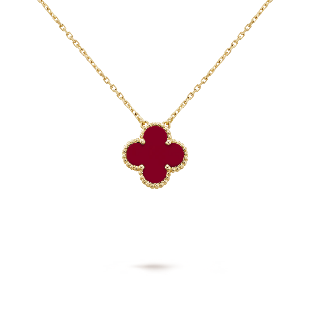 Collana con ciondolo | Oro/Rosso