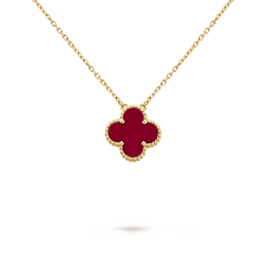 Collana con ciondolo | Oro/Rosso