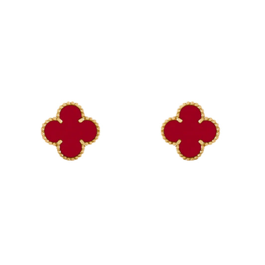 Charm Earring | Gold/Red