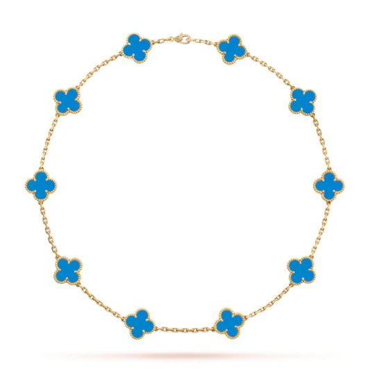 Collana Charm Luxe | Oro/Blu