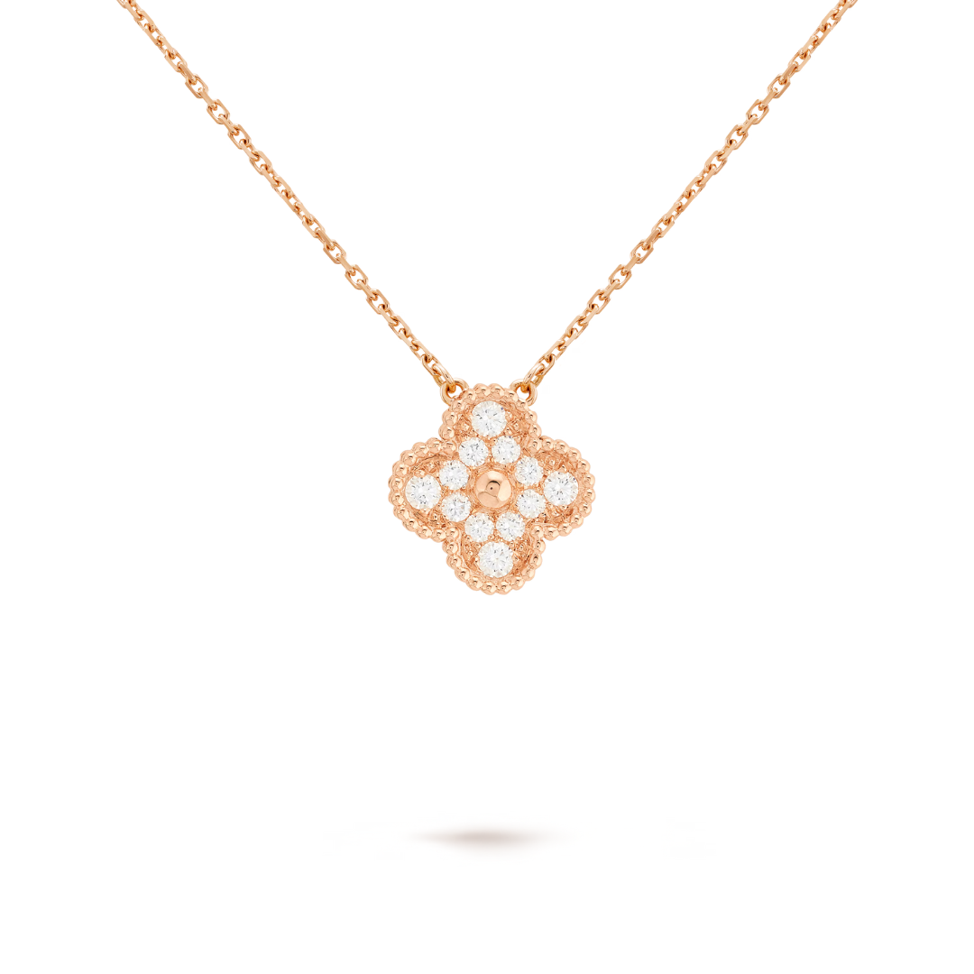 Charm Gem Necklace | Rose Gold