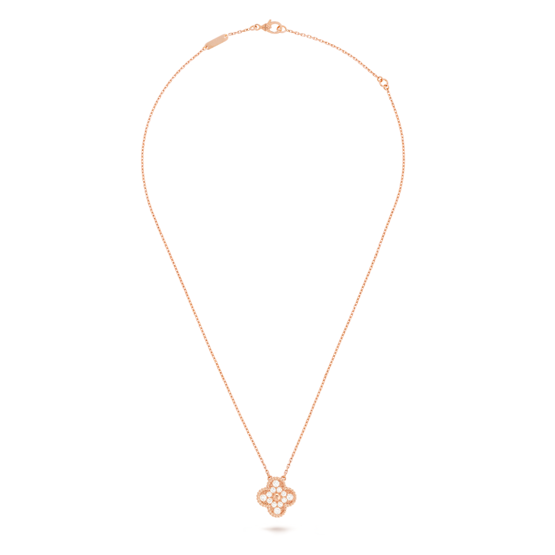 Charm Gem Necklace | Rose Gold