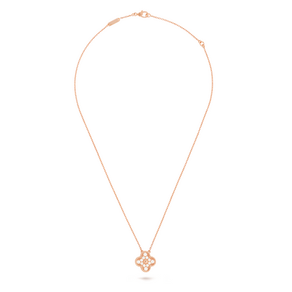 Charm Gem Necklace | Rose Gold