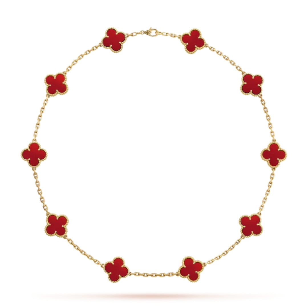 Collana Charm Luxe | Oro/Rosso