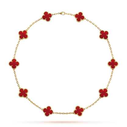 Collana Charm Luxe | Oro/Rosso