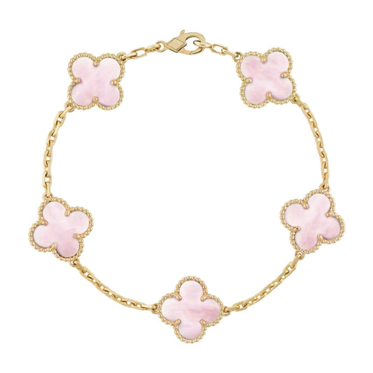 Bracciale con ciondoli | Oro/Rosa