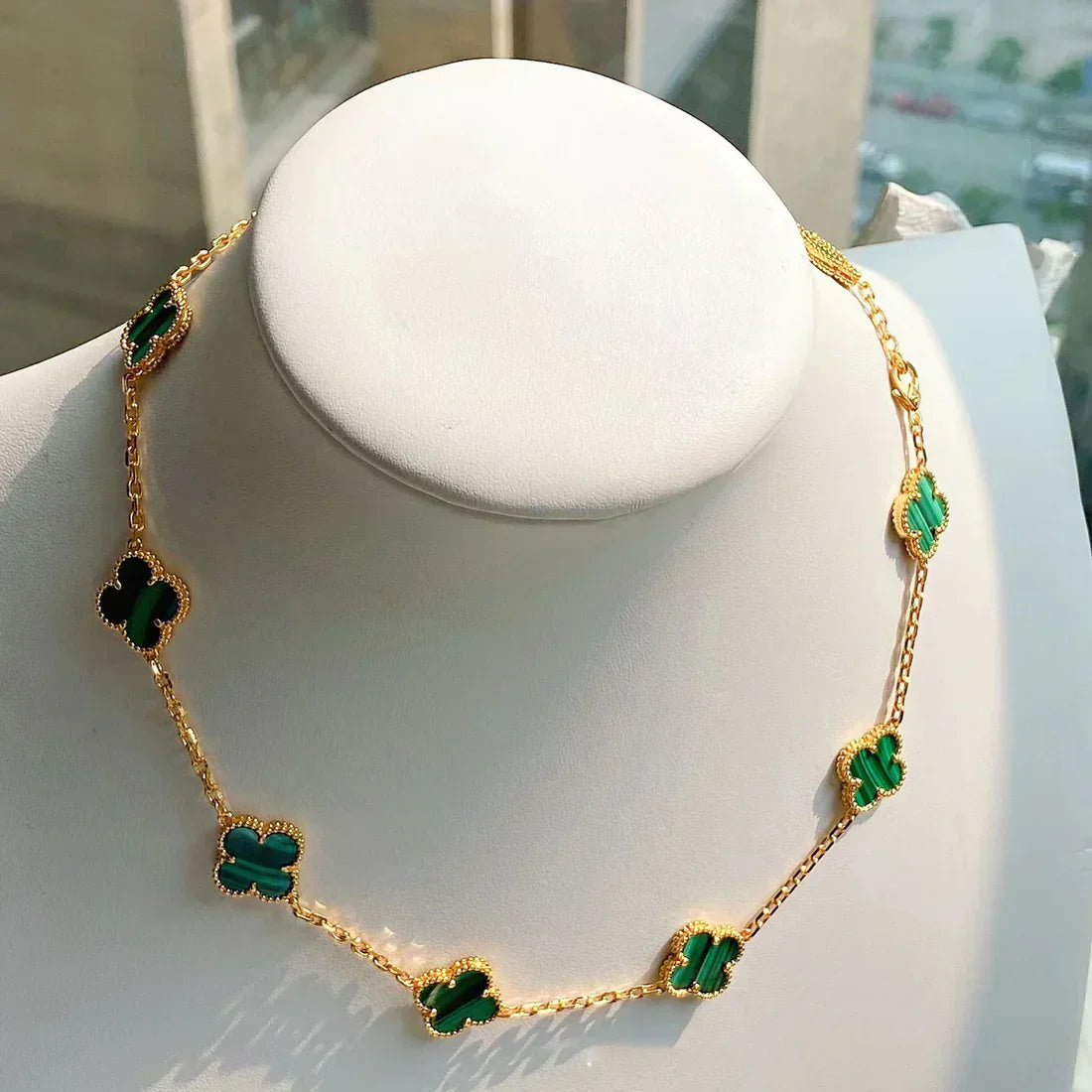 Collana Charm Luxe | Oro/Verde