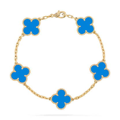 Bracciale con ciondoli | Oro/Blu