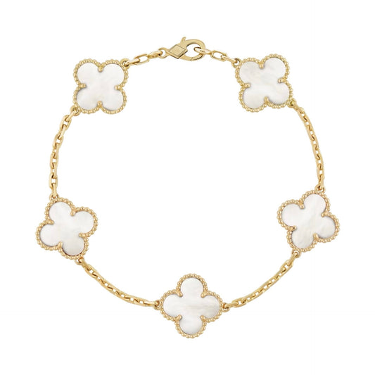 Bracciale con ciondoli | Oro/Bianco