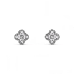 Charm Gem Earring | Silver