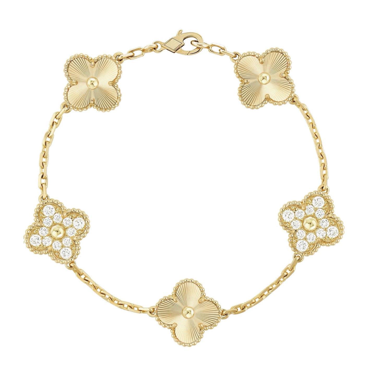 Charm Gem Motif Bracelet | Gold