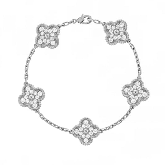 Charm Gem Bracelet | Silver