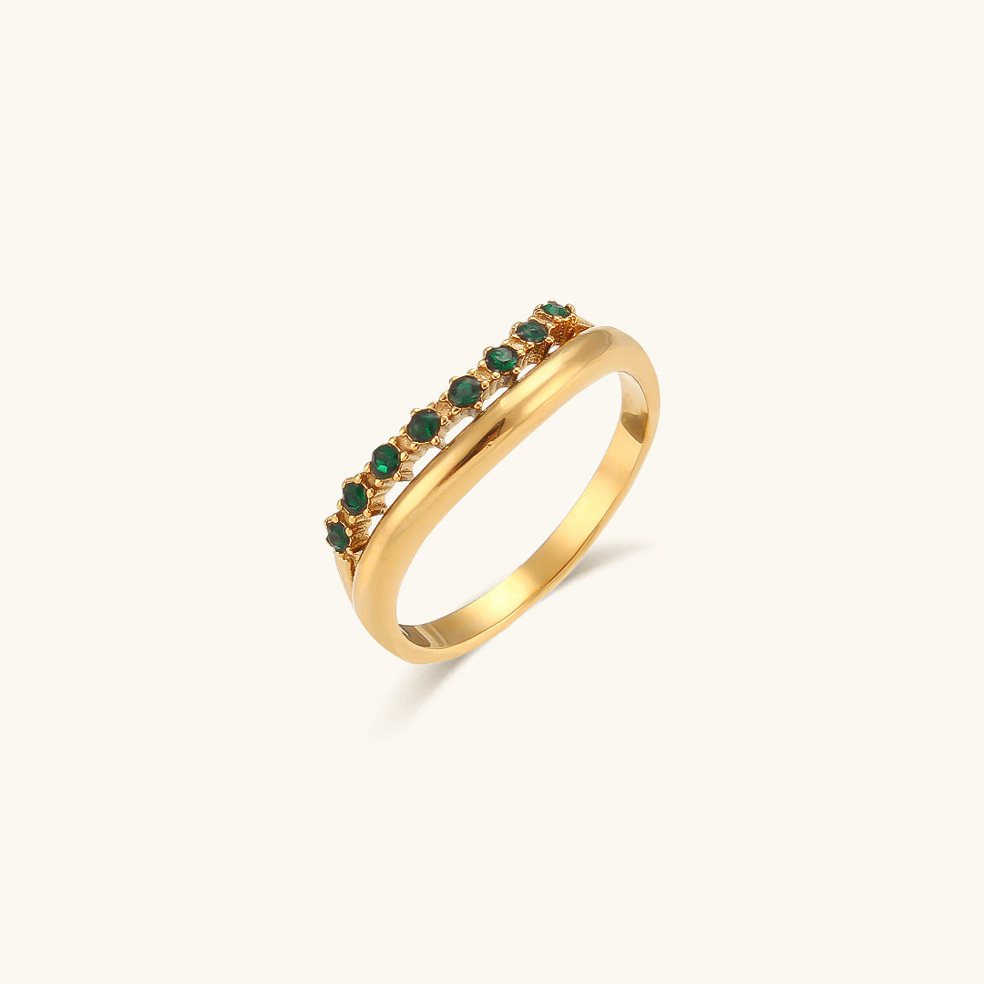 Anello Adeline Diamond Simulant Gold