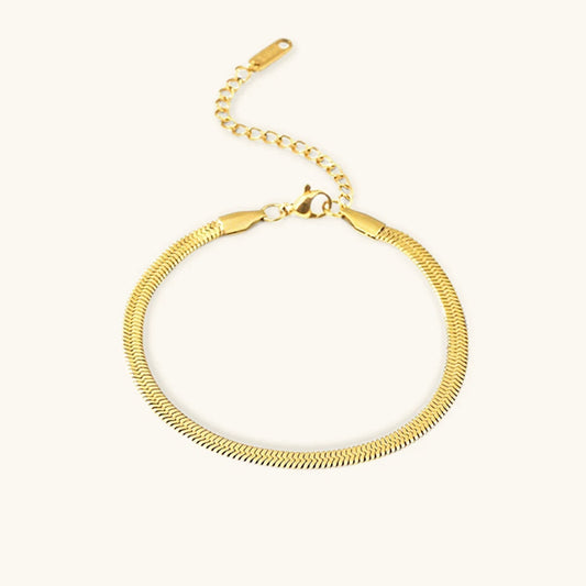 Bracciale Ellaine in oro a spina di pesce