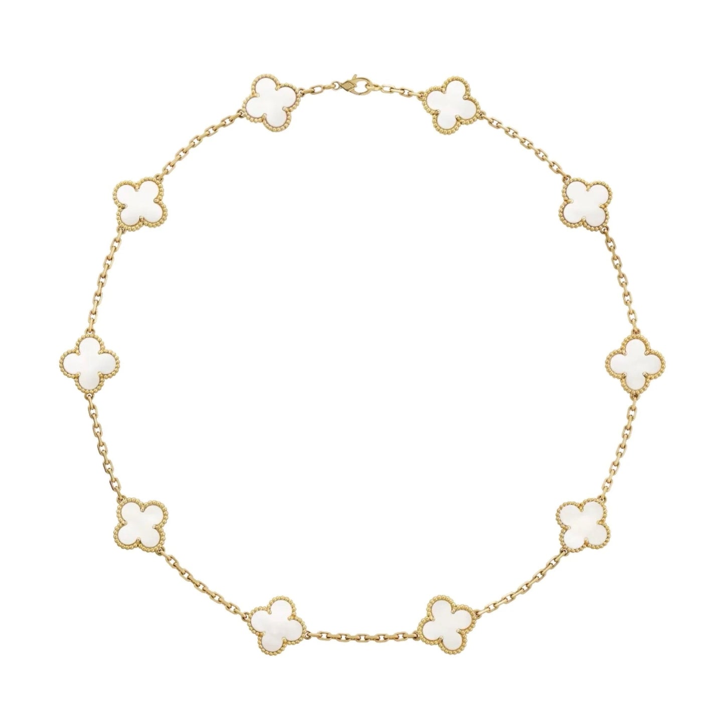 Charm Luxe Necklace | Gold/White