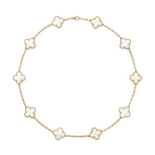 Charm Luxe Necklace | Gold/White