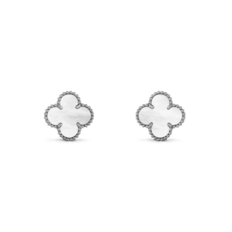 Charm Earring | Silver/White