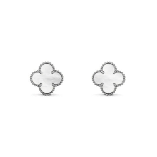 Charm Earring | Silver/White