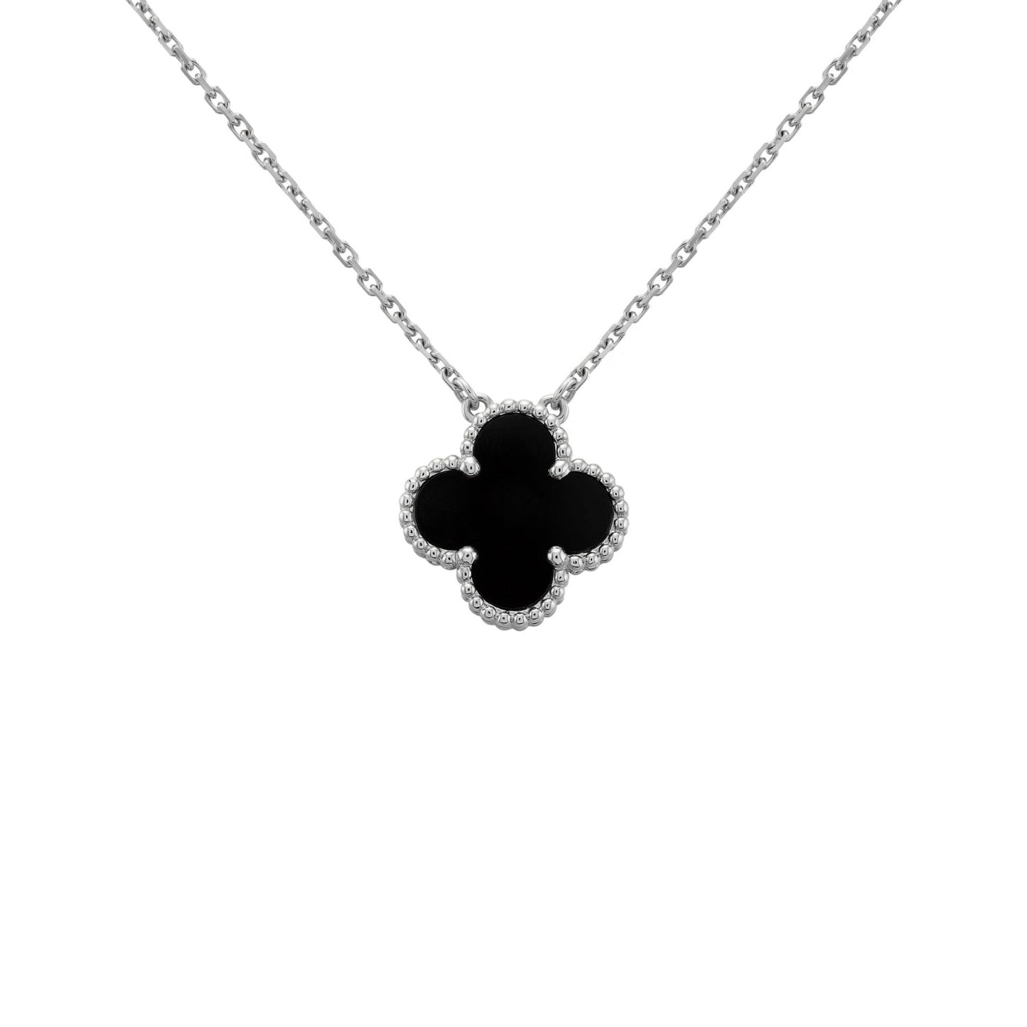 Charm Necklace | Silver/Black