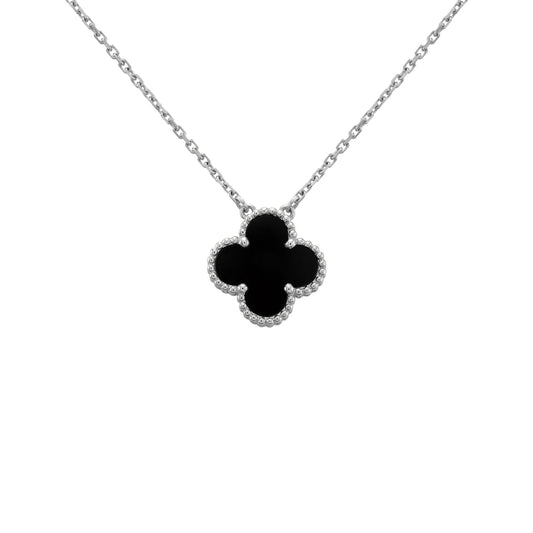 Collana con ciondolo | Argento/Nero