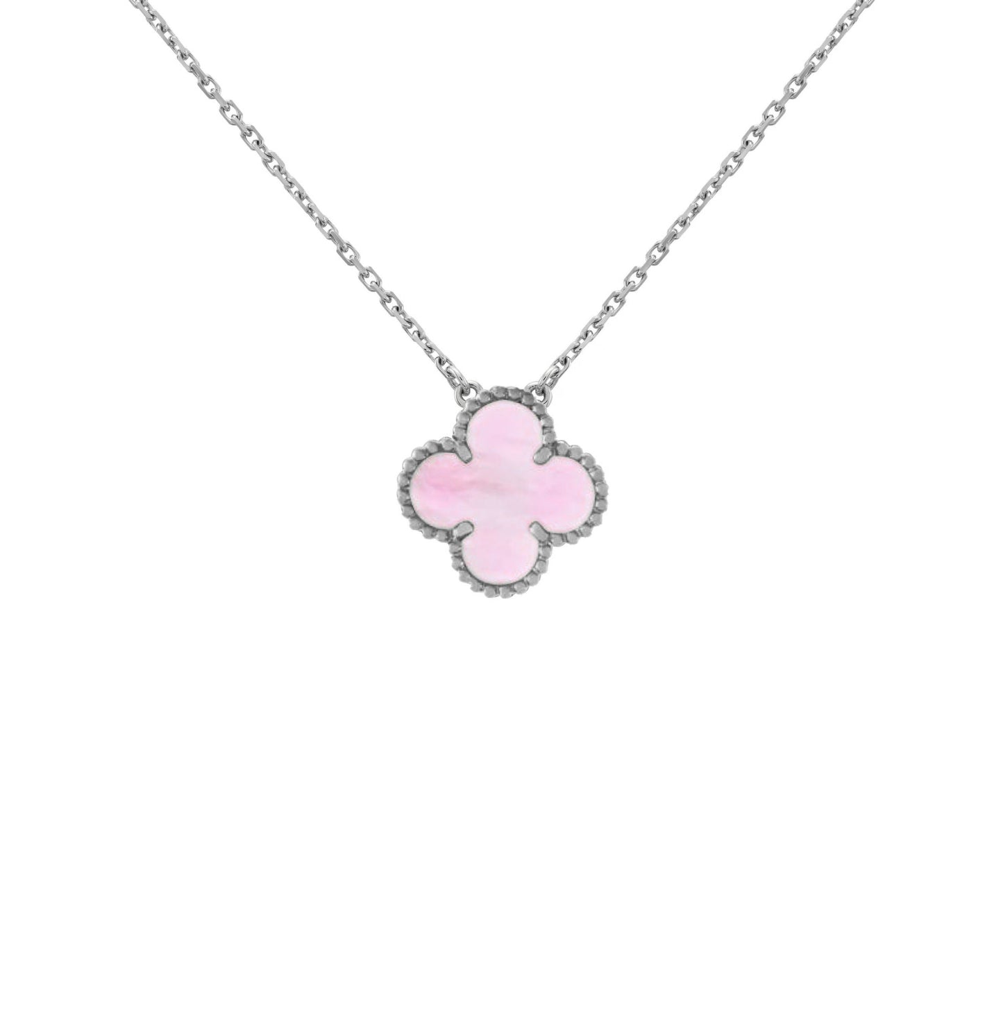 Charm Necklace | Silver/Pink