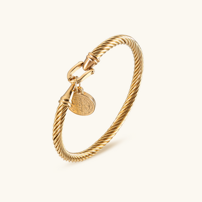 Bracciale con ciondolo moneta - Oro 