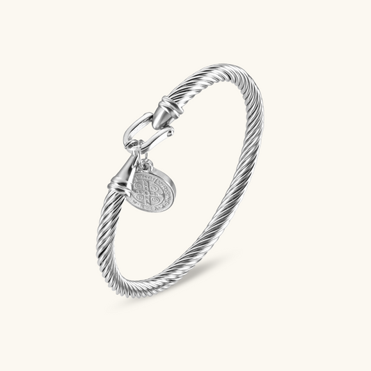 Coin Pendant Bracelet - Silver