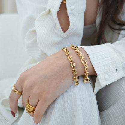 Shell Link Bracelet - Gold