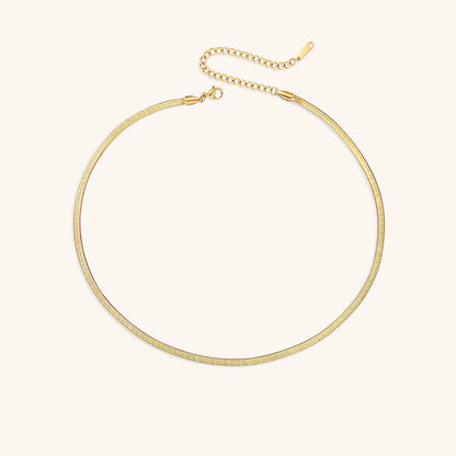 Elizabeth Gold Herringbone Necklace