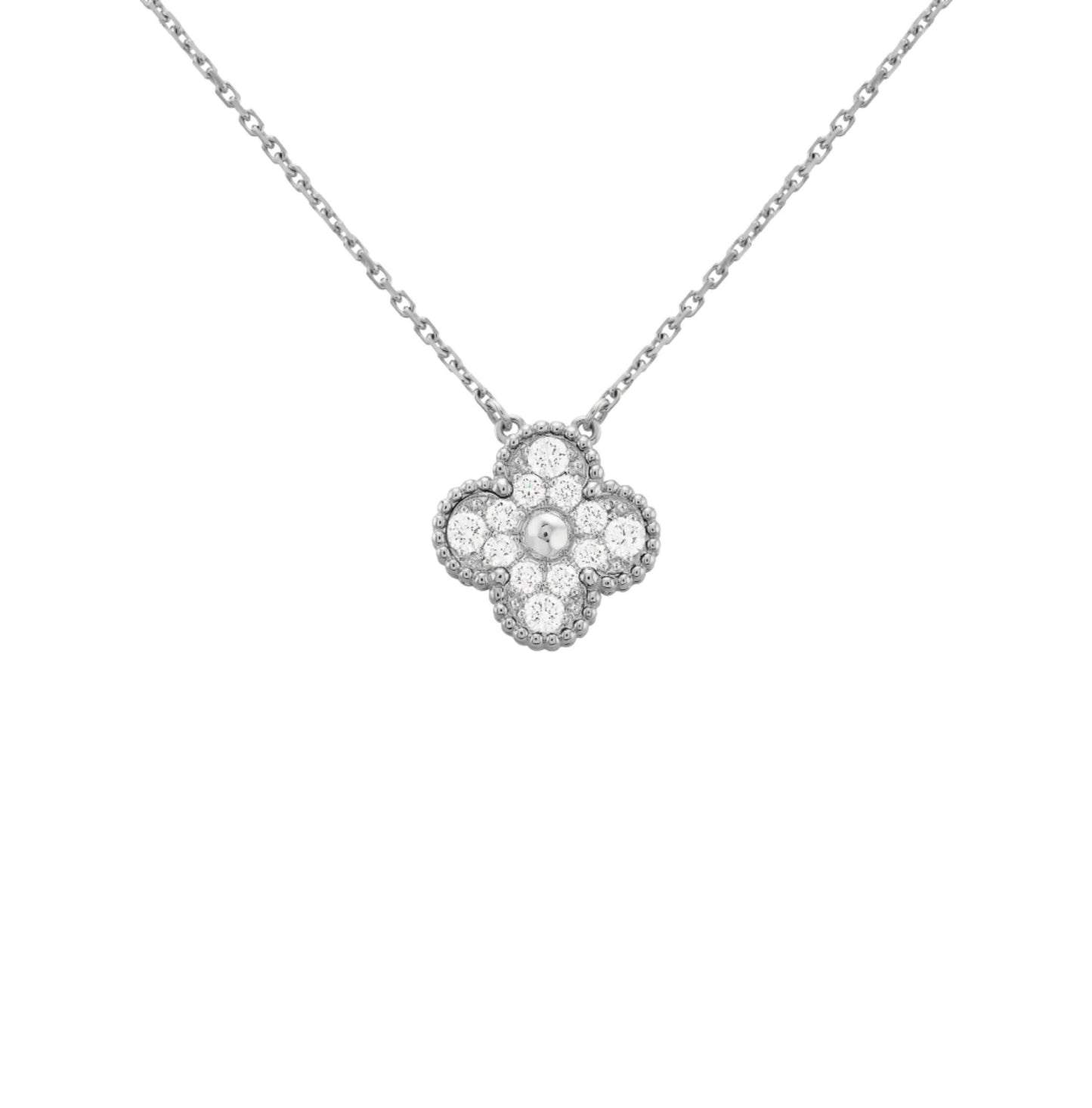 Charm Gem Necklace | Silver