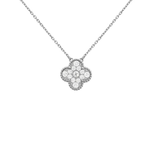 Charm Gem Necklace | Silver