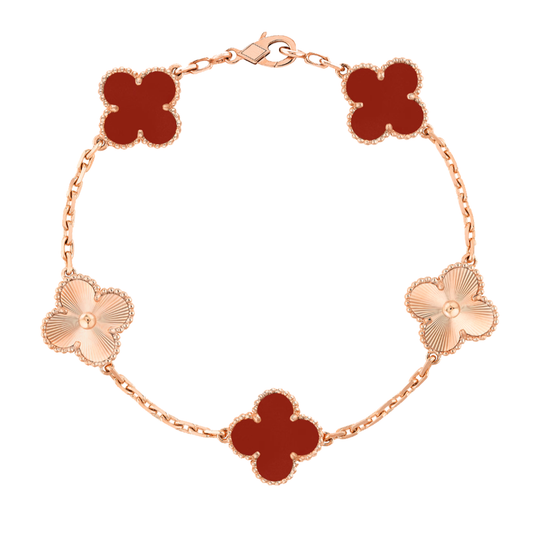 Charm Motif Bracelet | Red/Rosé