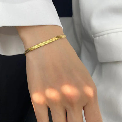 Bracciale Ellaine in oro a spina di pesce