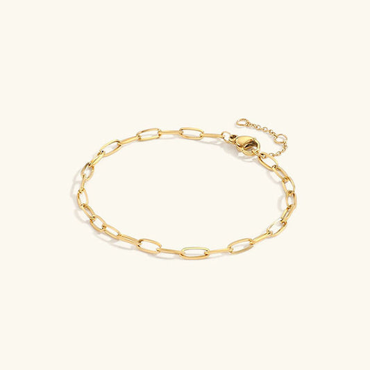 Bracciale a catena con graffetta in oro Maybelle