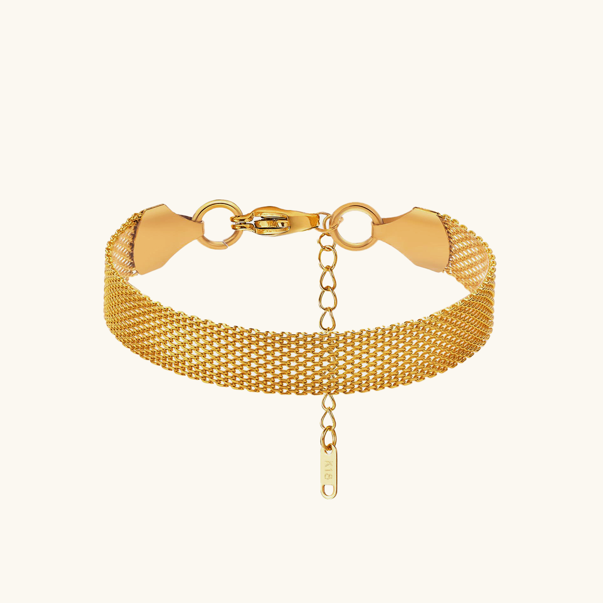 Bracciale con chiusura a maglie - Oro