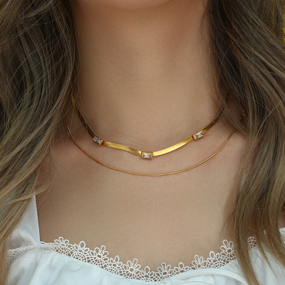 Collana Eve Herringbone in oro