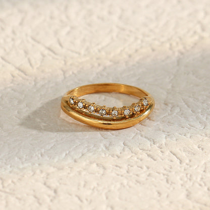 Anello Adeline Diamond Simulant Gold