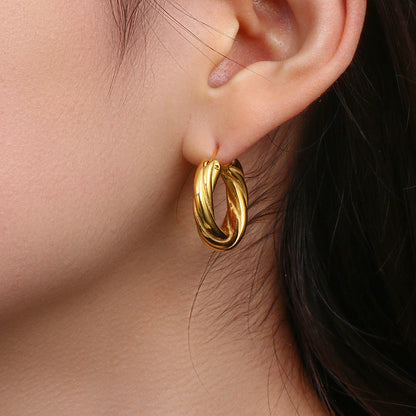 Denisse Twisted Hoop Earrings