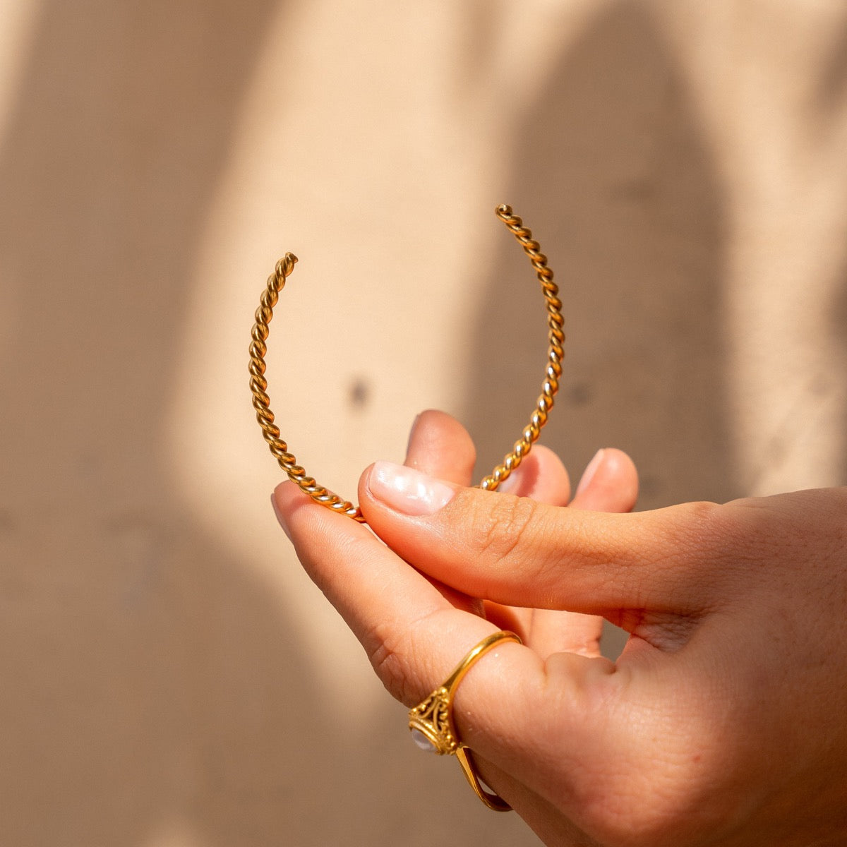 Bracciale rigido a spirale - Oro