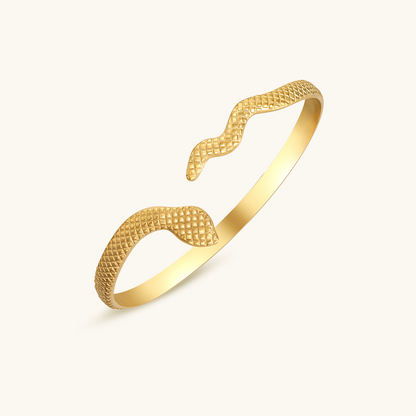 Serpent Bangle Bracelet - Gold