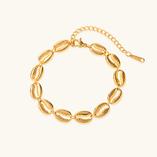 Bracciale a maglie di conchiglia - Oro