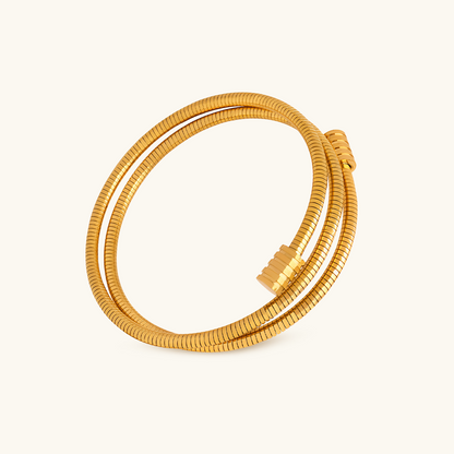 Bracciale rigido Twister - Oro 