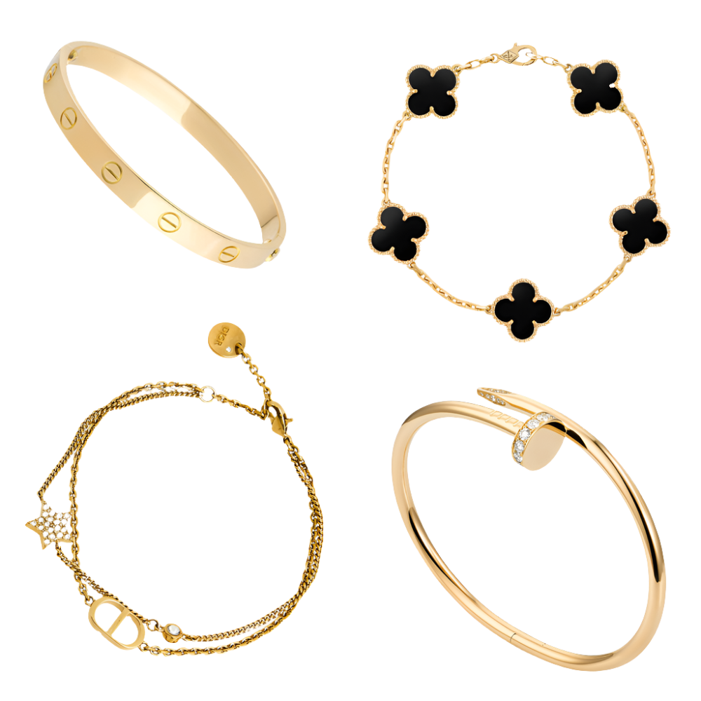 Charm Stackable Set | Gold/Black