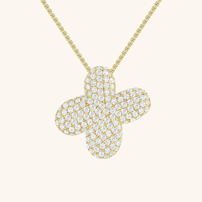 Bubble Initial Diamond Necklace