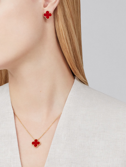 Collana con ciondolo | Oro/Rosso